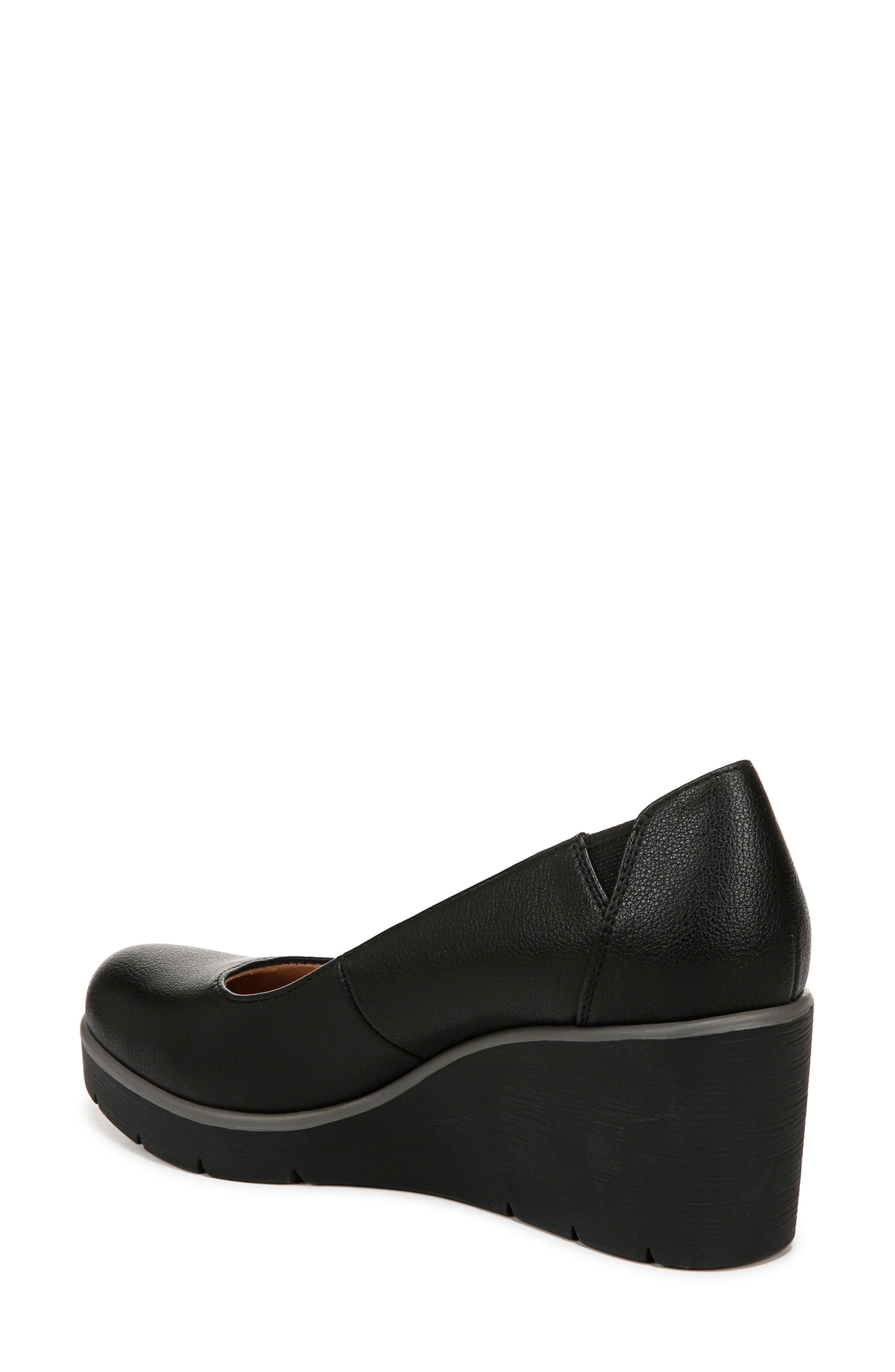 SOUL NATURALIZER About Time Wedge Pump, Alternate, color, Black Faux Leather