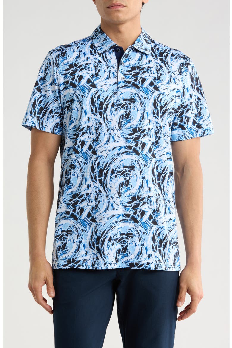 Mercerized Cotton Polo, Main, color, AZURE