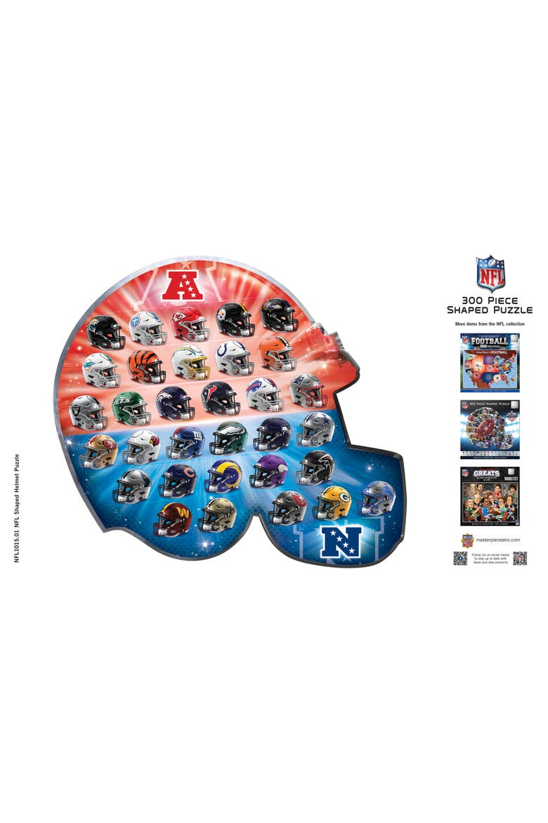 NFL Teams Helmet 300 Piece Shaped Puzzle, Alternate, color, Multicolor