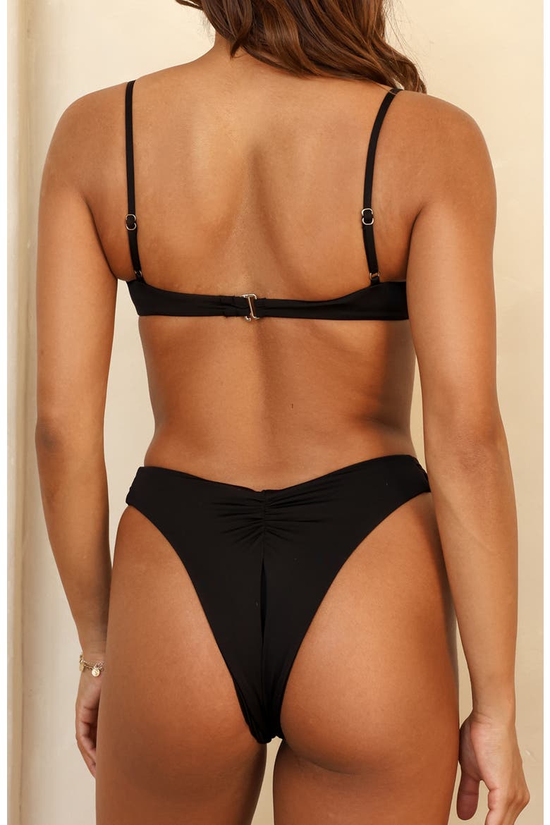 Siena Thong Bikini Bottom, Alternate, color, Black