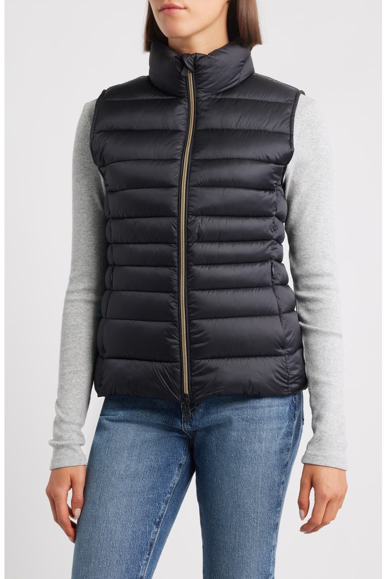 Lynn Quilted Puffer Vest, Main, color, BLACK