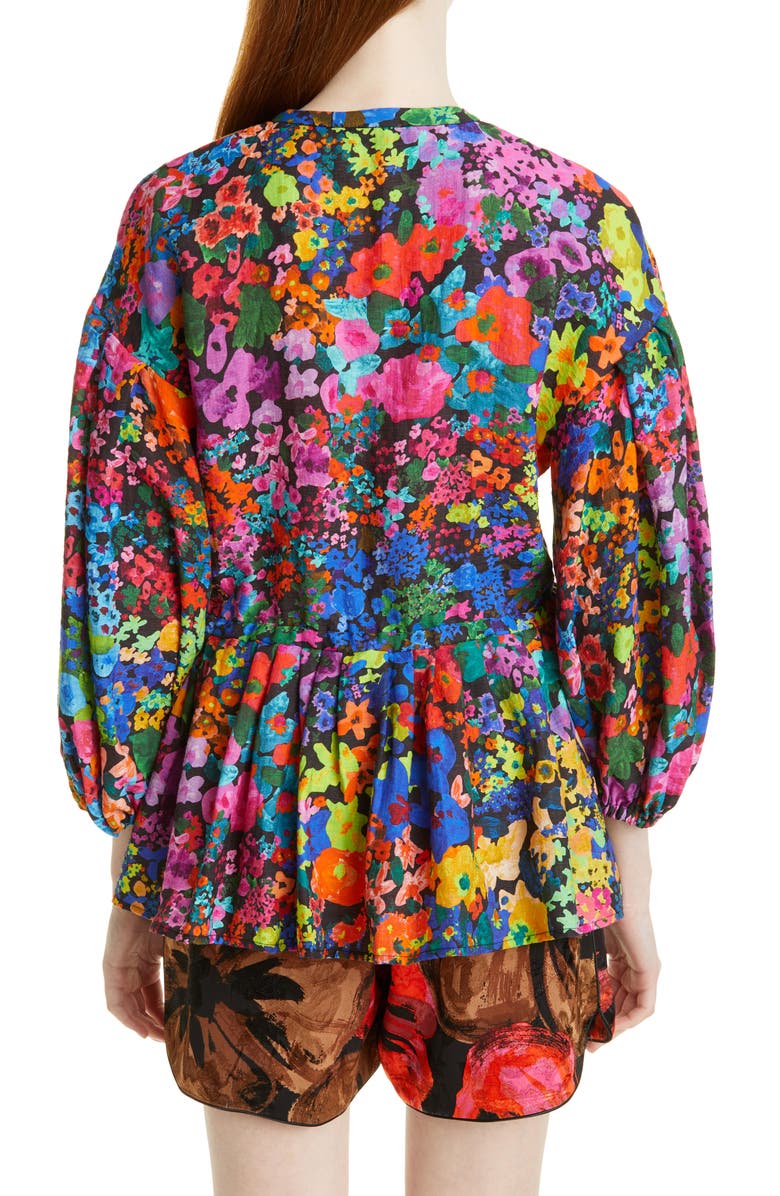 Stine Goya Ferrah Floral Balloon Sleeve Top, Alternate, color, 