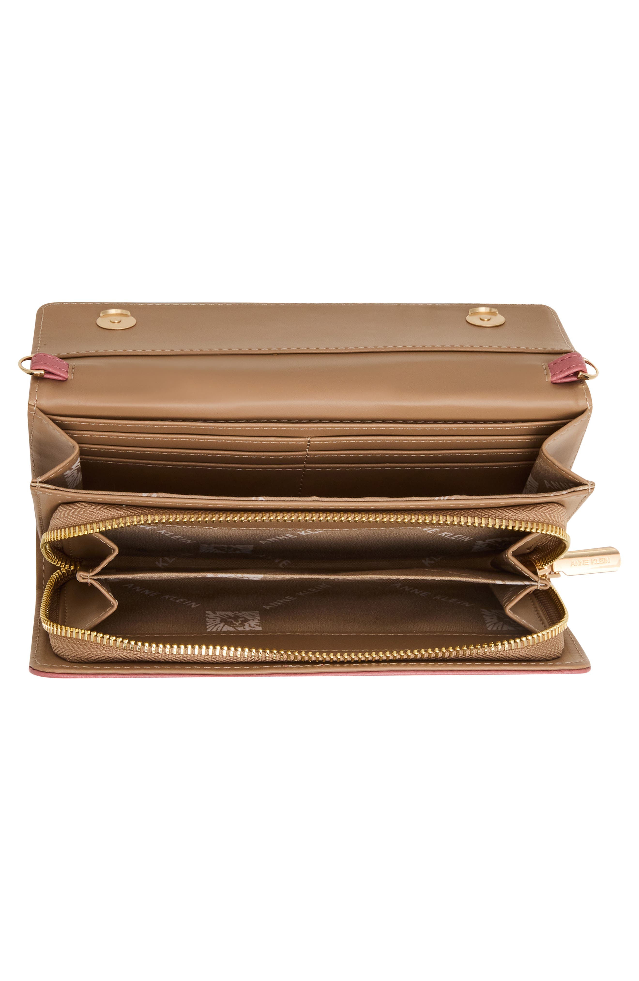 Wallet on a Chain Crossbody Bag, Alternate, color, BLOSSOM/ ROSE