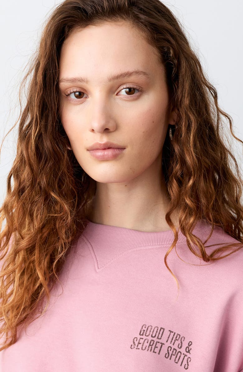 MANGO TEEN <p>Oversize Graphic Sweatshirt</p>, Alternate, color, Pink