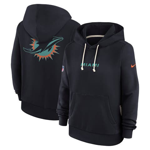 Women's Nike Pitch Blue Miami Dolphins 2025 Rivalries Collection Standard Issue Sideline Dri-FIT Hoodie