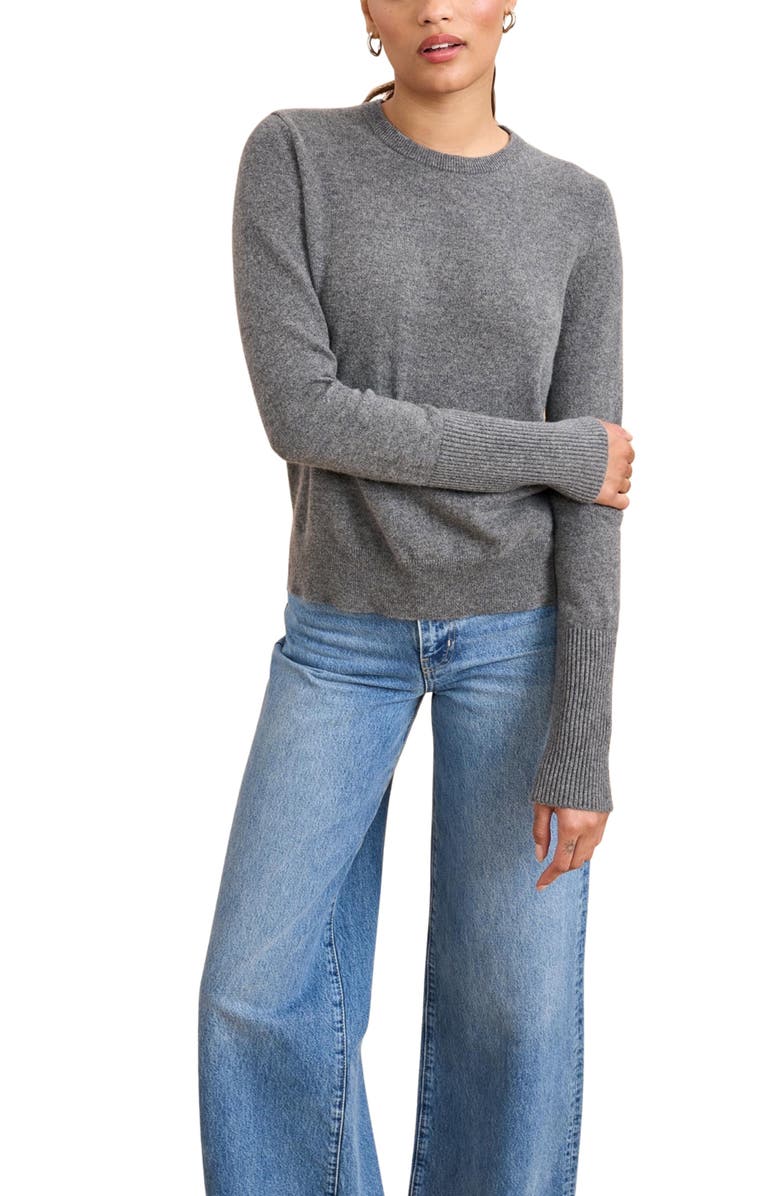 La Ligne Solid Lean Lines Sweater, Alternate, color, Grey
