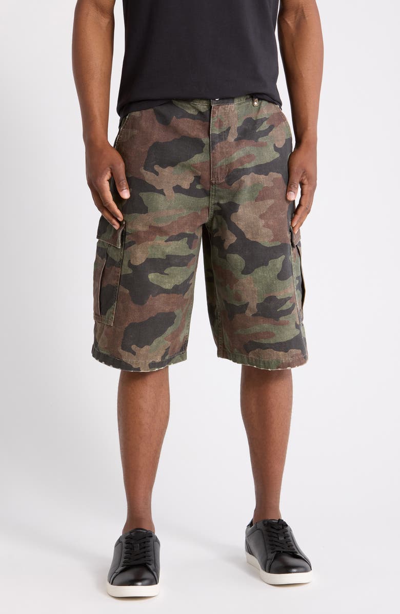 Represent Camo Print Cargo Shorts, Main, color, Camo