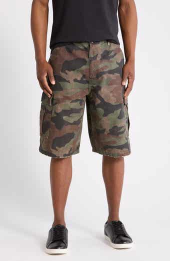 Camo Print Cargo Shorts