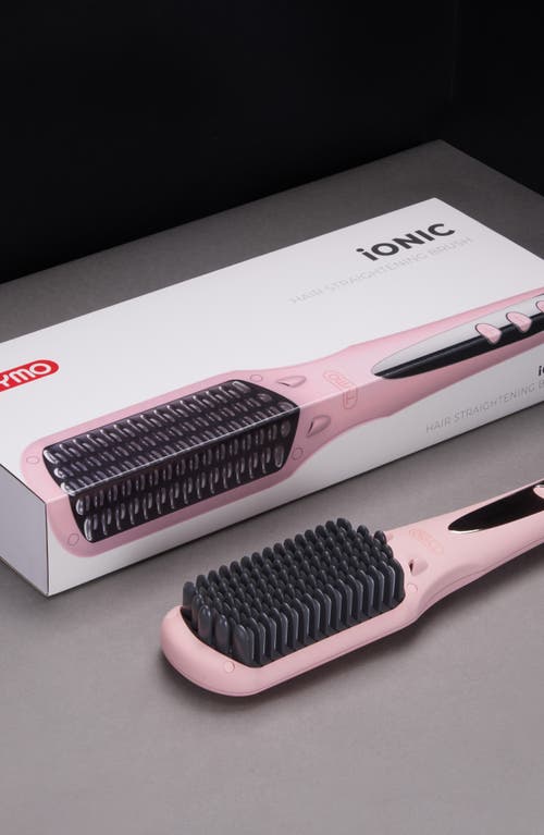 Tymo Ionic Hair Straightener Brush In Pink