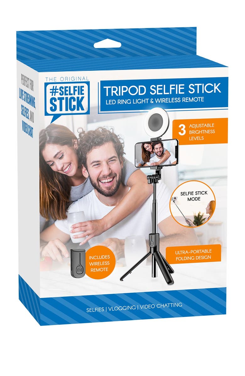 RETRAK Tripod Selfie Stick with LED Ring Light, Alternate, color,
