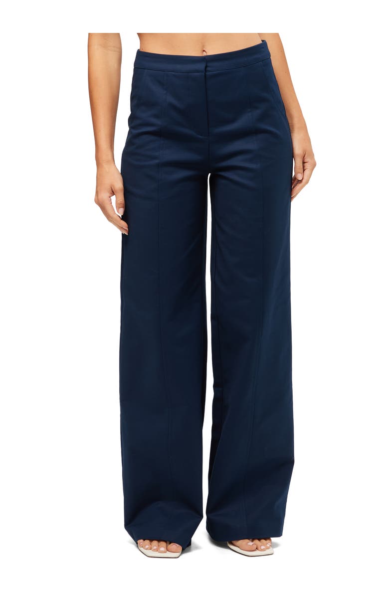 Trina Turk Record Wide Leg Ponte Pant, Main, color, Ink