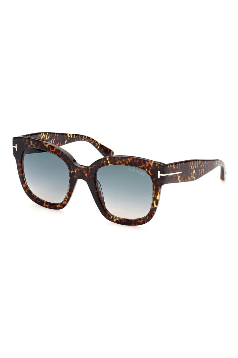 56mm Gradient Cat Eye Sunglasses, Alternate, color, DARK HAVANA / GRADIENT SMOKE