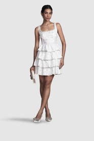 Coast Ruffle Hem Mini Wedding Dress