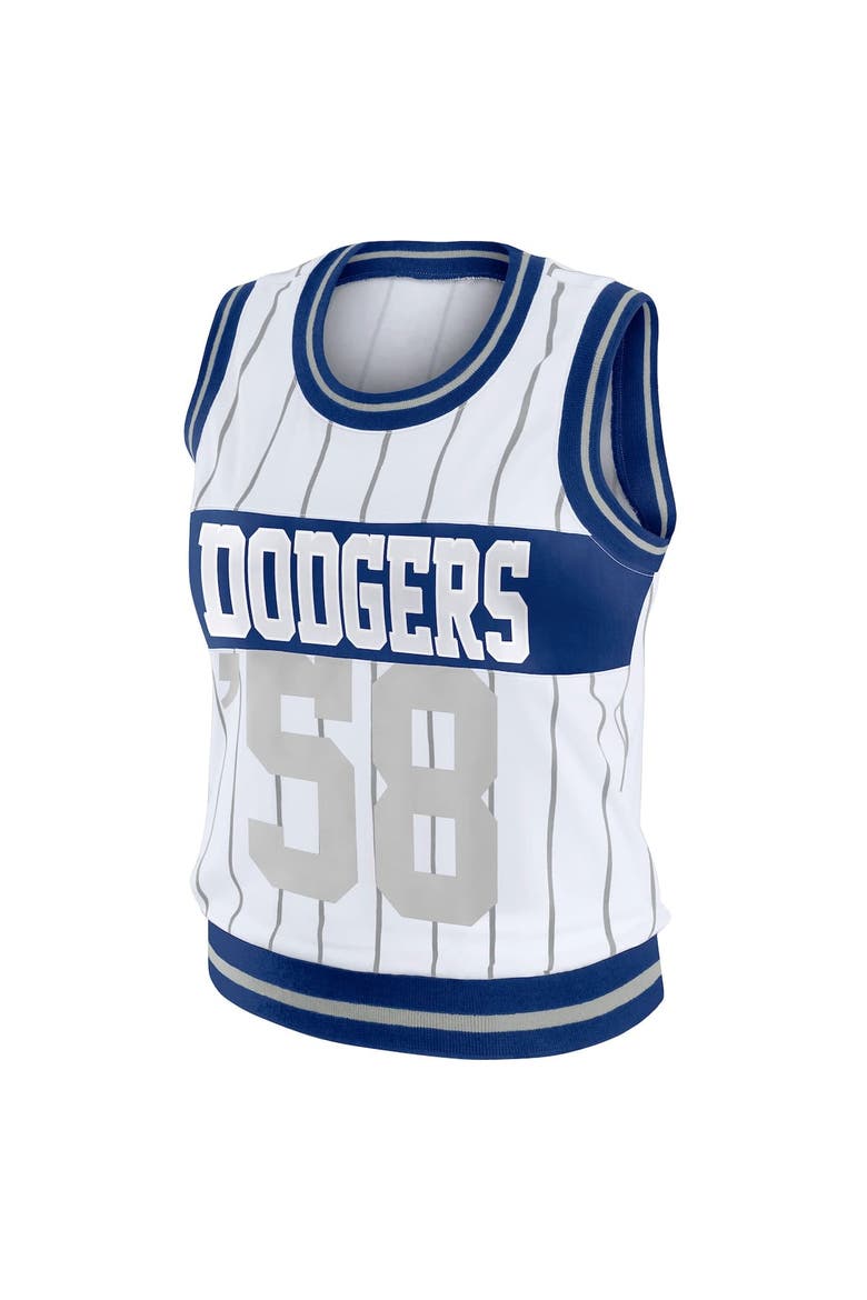 Women's WEAR by Erin Andrews  White Los Angeles Dodgers Sporty Tank Top, Alternate, color, White