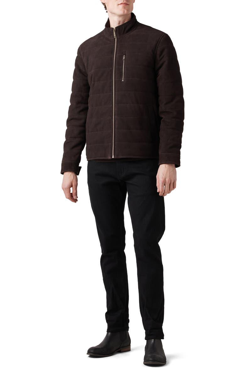 Rodd & Gunn Waverley Water Repellent Quilted Suede Bomber Jacket, Alternate, color,