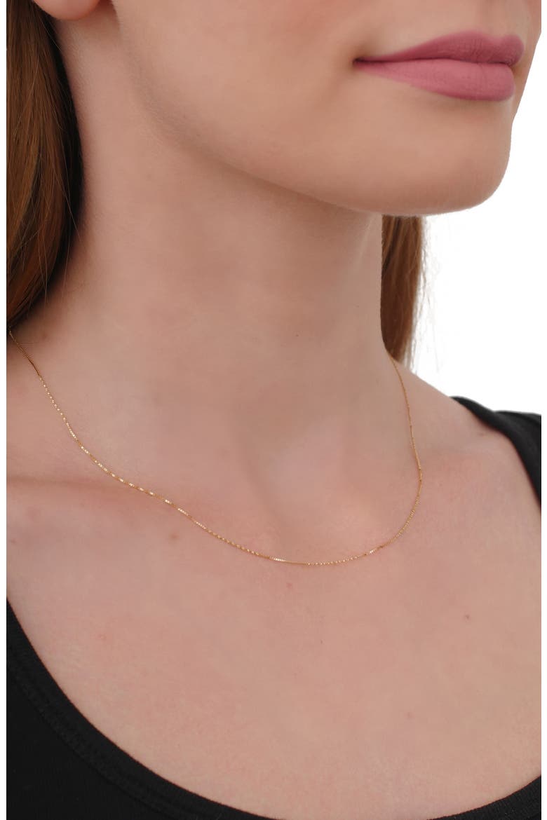 14K Gold Flat Rolo Chain Necklace, Alternate, color, 14K YELLOW GOLD