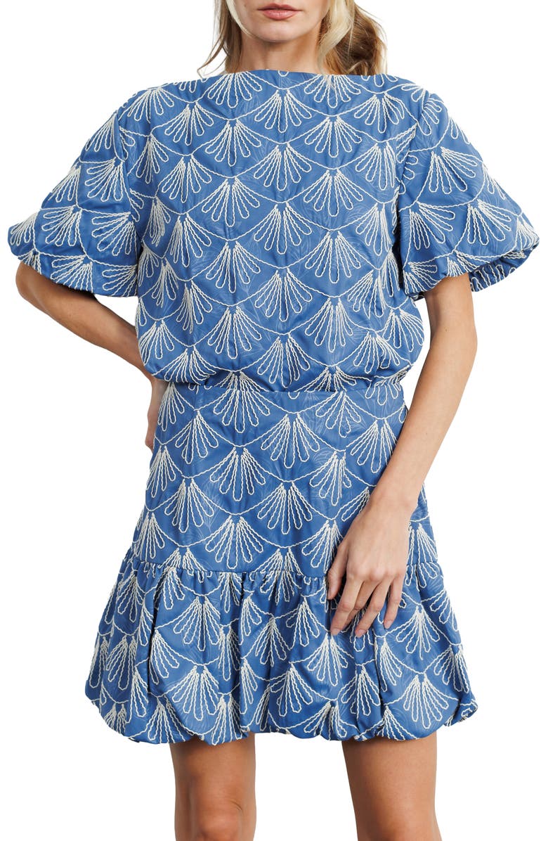 CIEBON Arcila Embroidered Miniskirt, Alternate, color, Blue