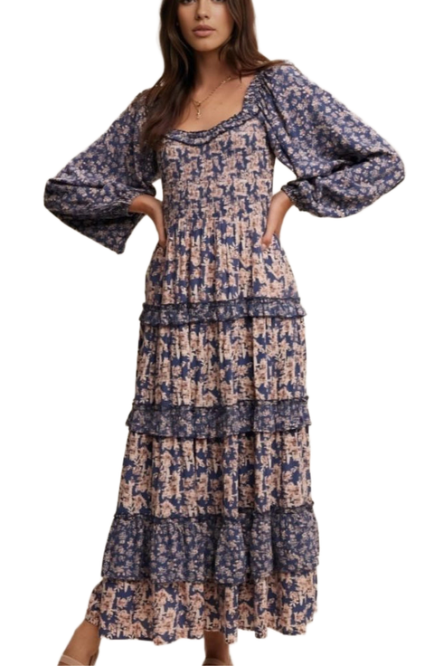Floral Ruffle Tiered Maxi Dress