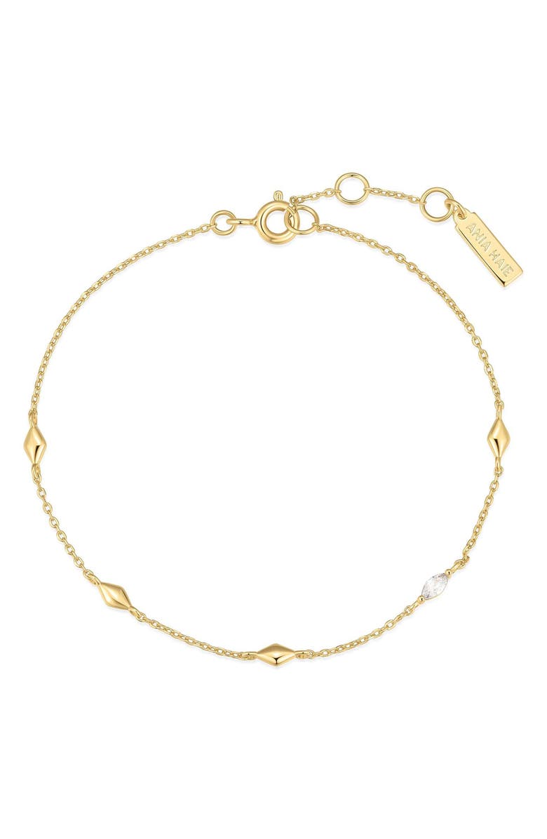 ANIA HAIE Rhombus Station Bracelet, Alternate, color, Shiny Gold