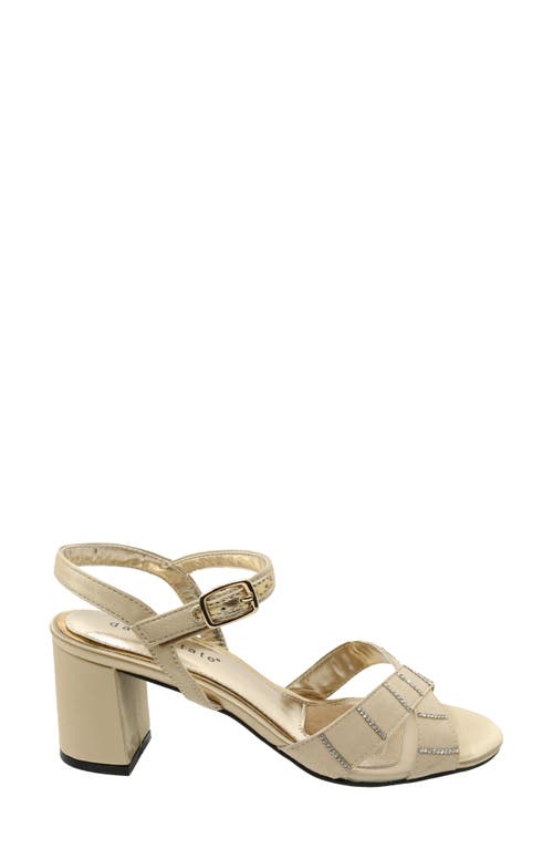 David Tate Cocktail Ankle Strap Sandal In Champagne Satin