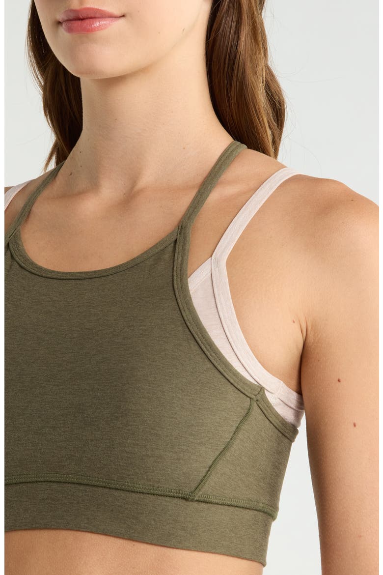 Space Dye Long Layered Bra, Alternate, color, BEYOND OLIVE HEATHER