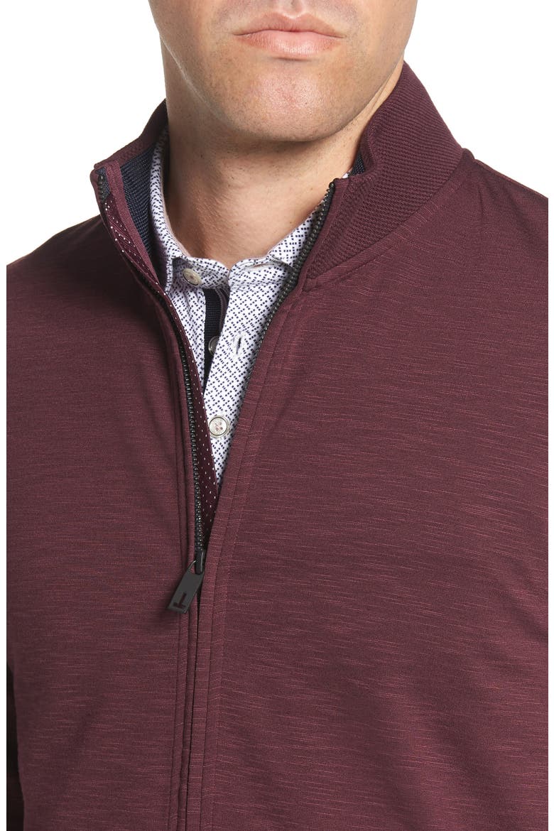 Jam Trim Fit Jacket, Alternate, color, DARK RED