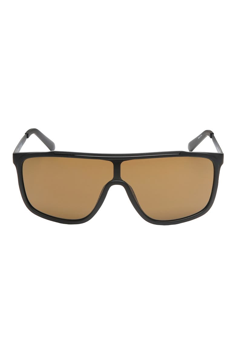 Shield Sunglasses, Main, color, MATTE BLACK / BROWN