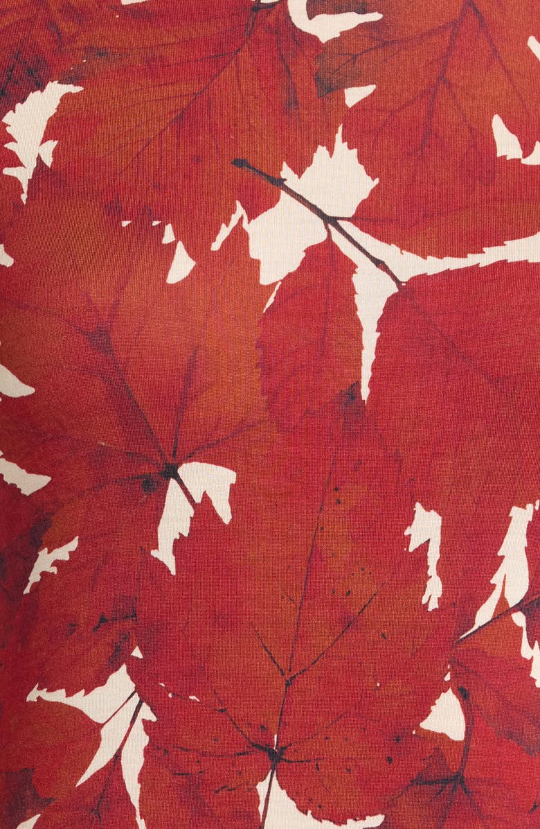 KILO BRAVA Long Sleeve Maxi Nightgown, Alternate, color, Fallen Leaves