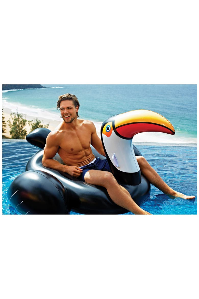 'Really Big' Inflatable Toucan Pool Floatie, Alternate, color, BLACK