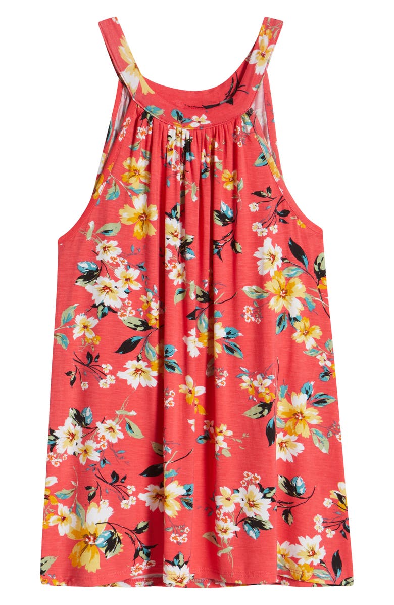 Loveappella Floral Knit Tank, Alternate, color, Coral