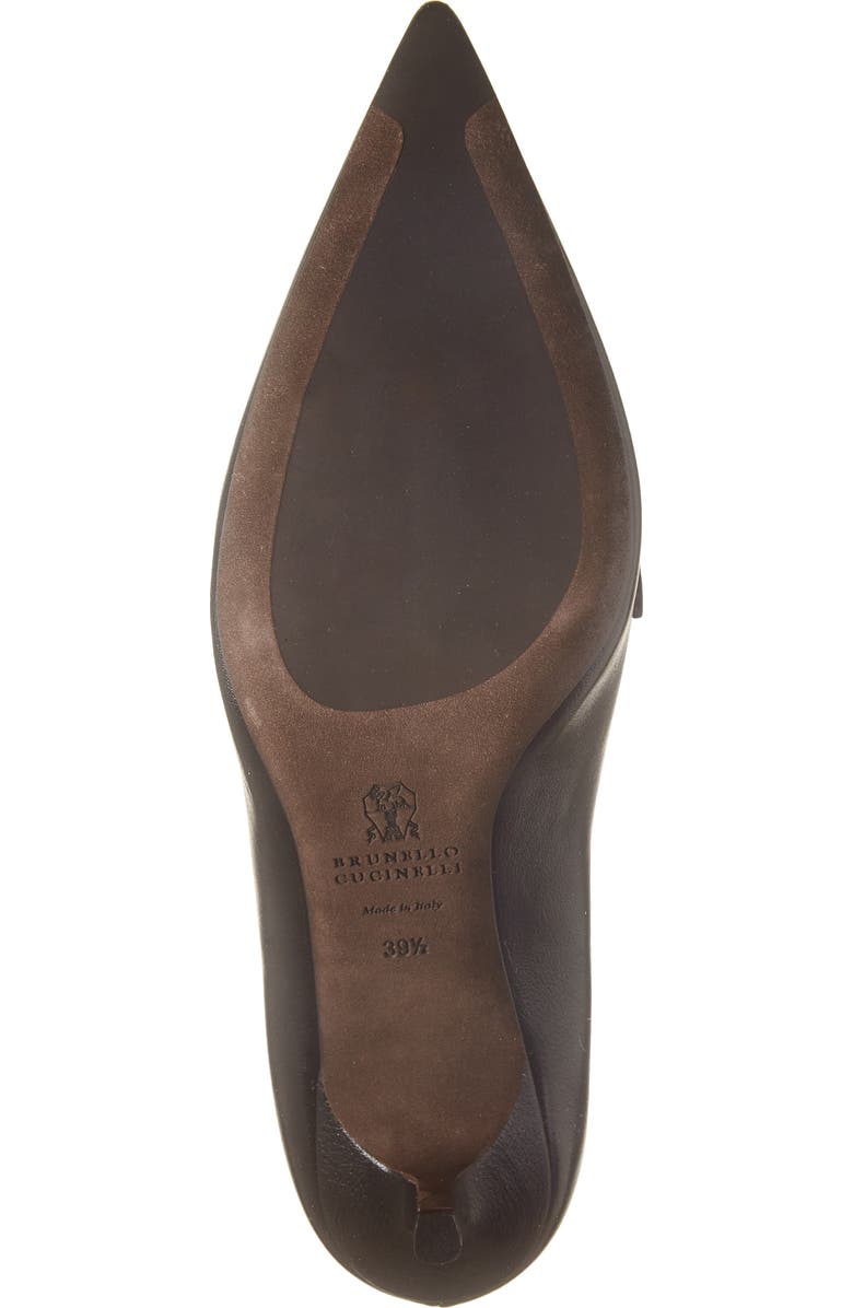 Brunello Cucinelli Monili Tassel Kitten Heel Pump, Alternate, color,
