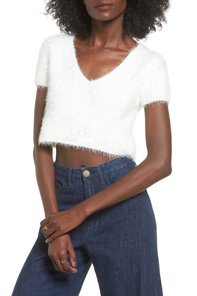 Oracle Crop Sweater, Main, color, IVORY