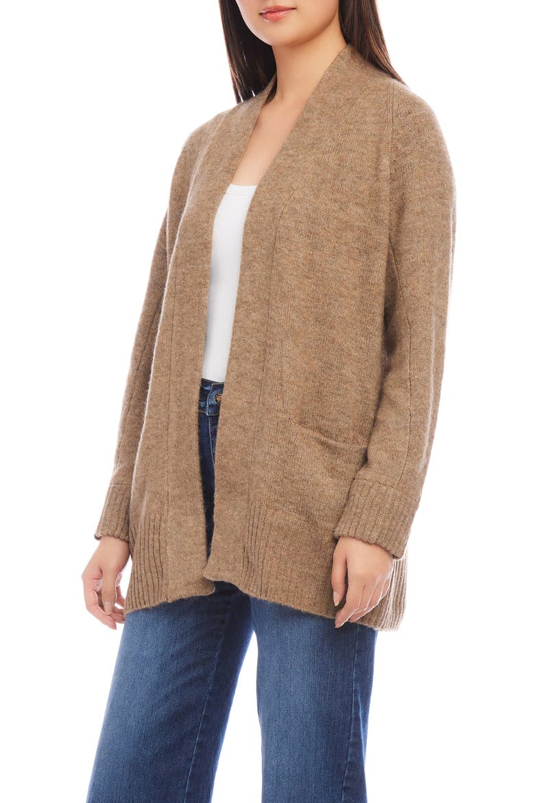Open Front Cardigan, Alternate, color, EARTH