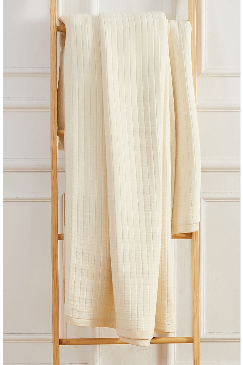 Cloud Cotton Gauze Blanket, Alternate, color, IVORY