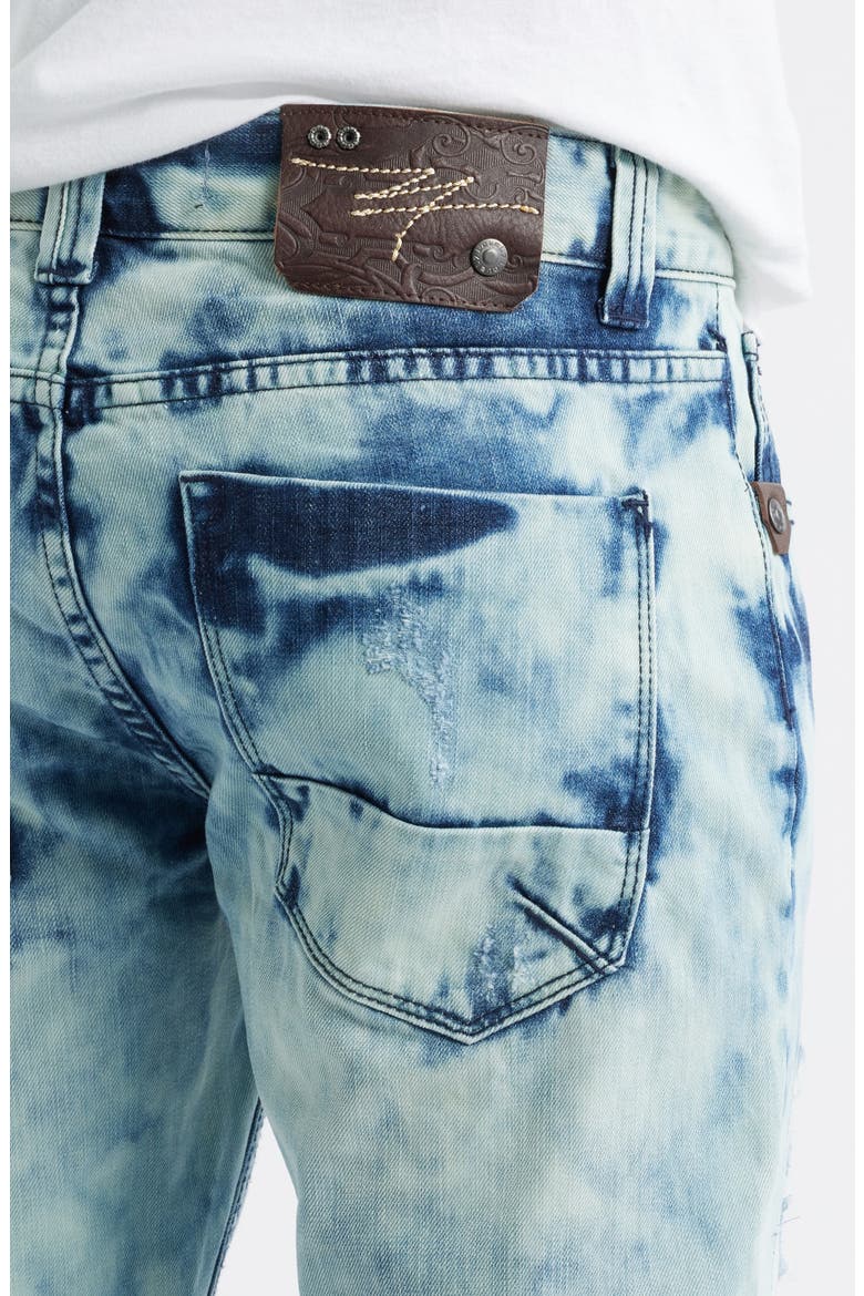 Distressed Slim Straight Leg Jeans, Alternate, color, BLUE
