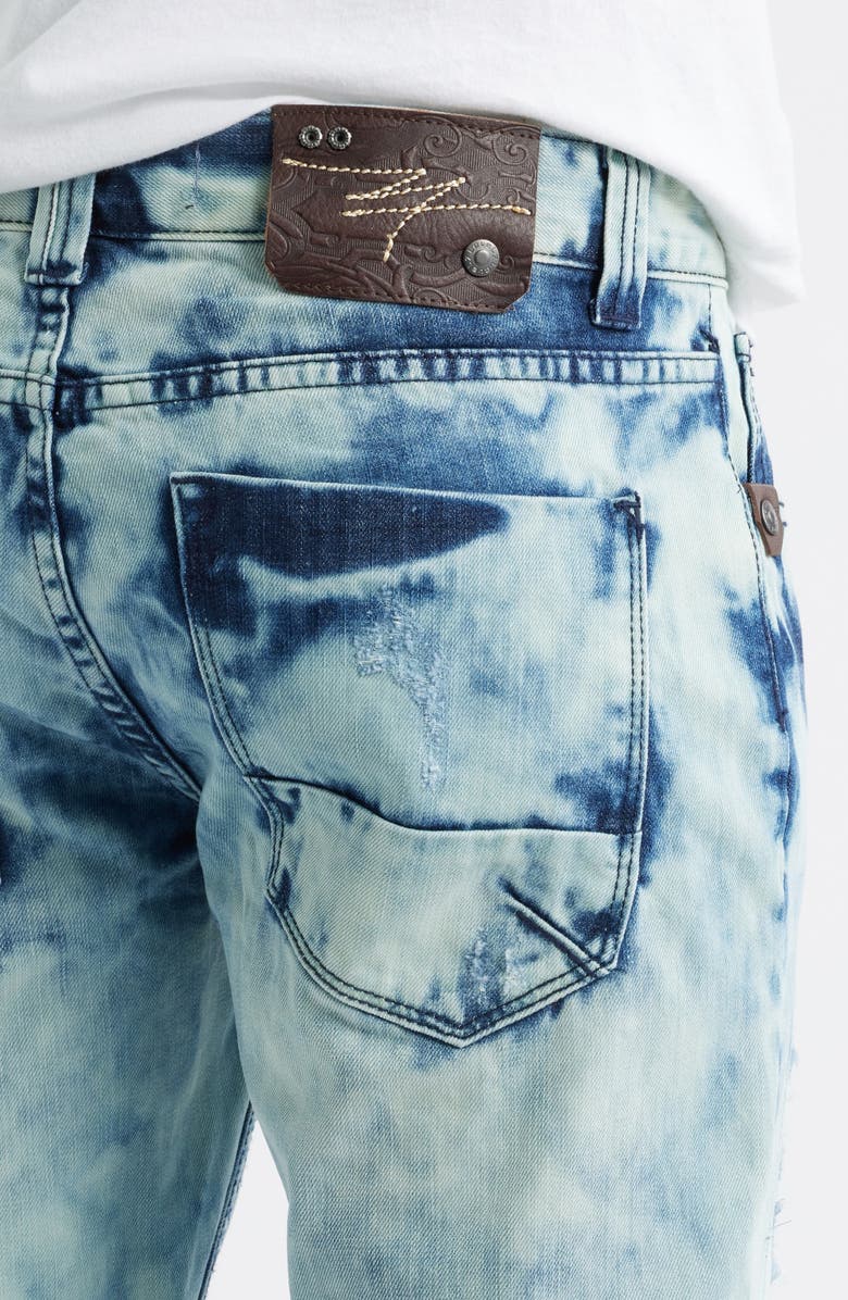 LEVEL 7 Distressed Slim Straight Leg Jeans, Alternate, color, Blue