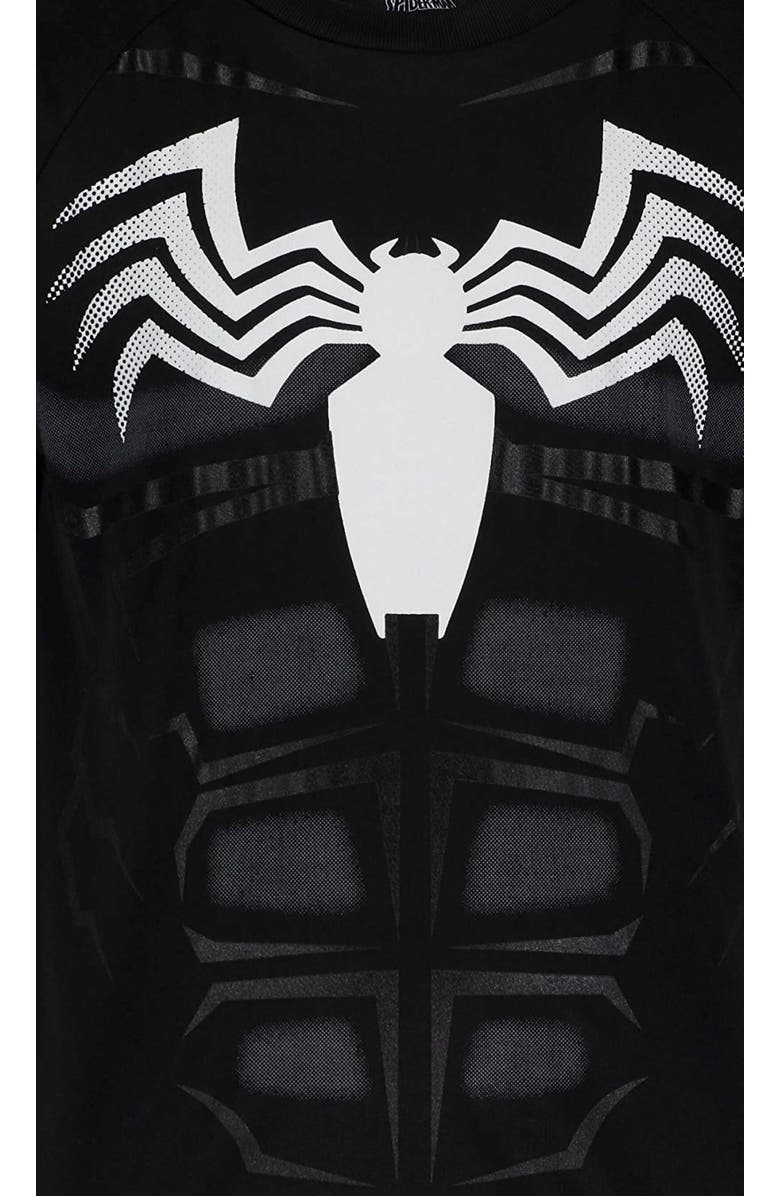 Marvel T-Shirt & Mesh Shorts Set, Alternate, color, Venom Black Black