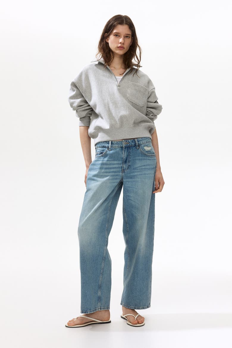 Baggy Low Waist Jeans, Alternate, color, Light denim blue