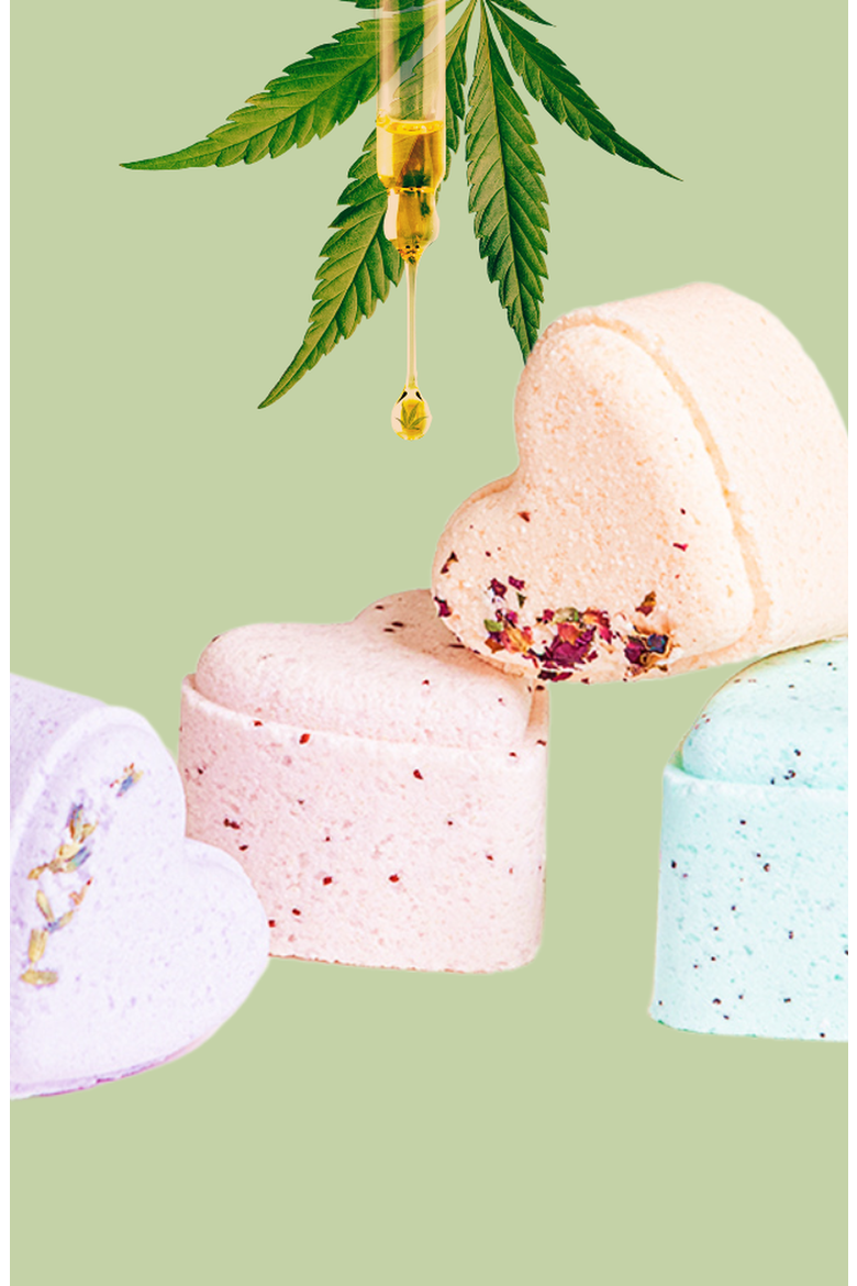 Valentine's 5 Heart-Shaped Lavender Shower Steamers Gift Box, Alternate, color, White