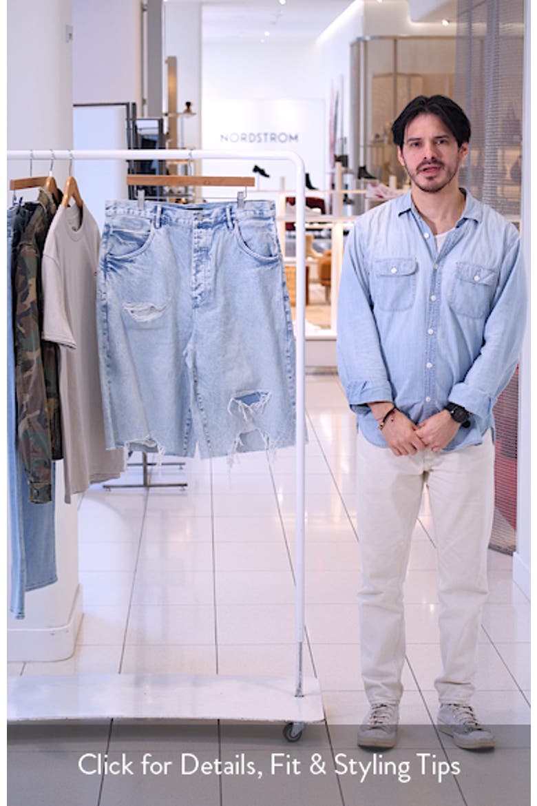 Blowout Patched Raw Hem Denim Shorts video