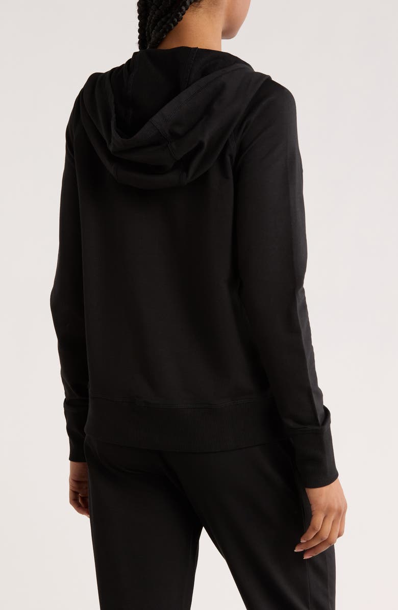 90 DEGREE BY REFLEX Everyday French Terry Full Zip Hoodie, Alternate, color, Black