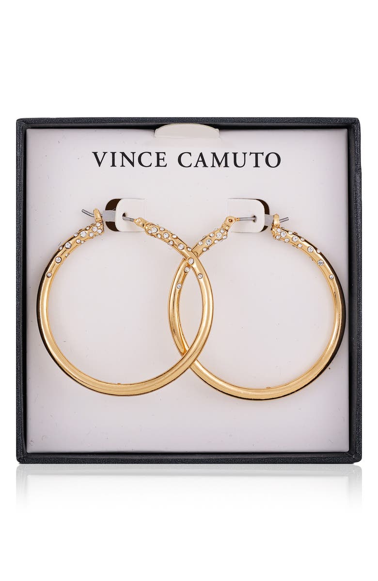 Vince Camuto Scattered Hoop Earrings, Alternate, color, Gold Tone
