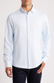 Stone Rose Techno Stretch Solid Performance Button-Up Shirt