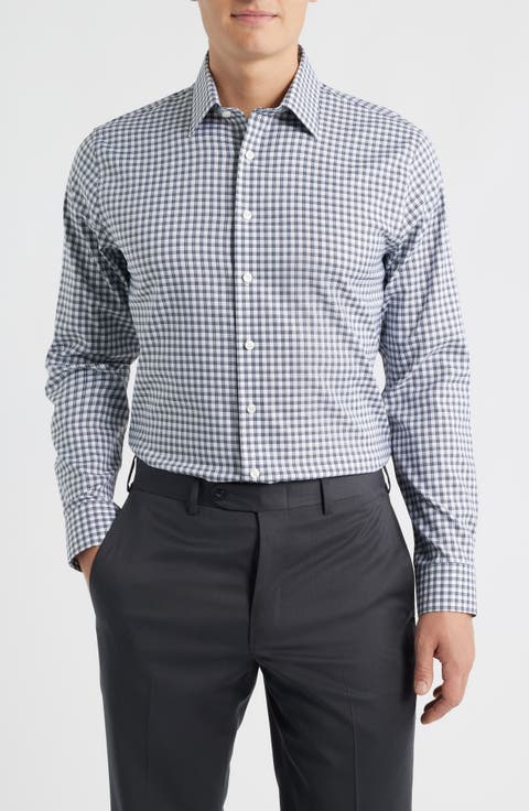 Trim Fit Check Premium Performance Twill Dress Shirt (Regular, Big
Tall)