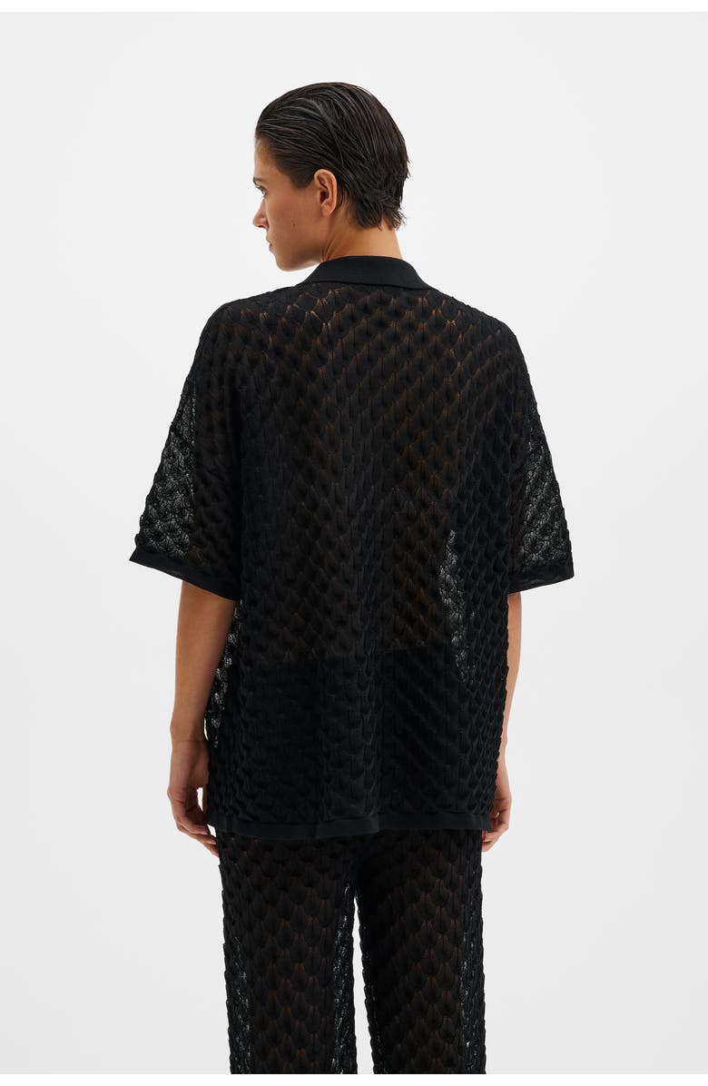 Malina Moa Knitted Shirt, Alternate, color, Black