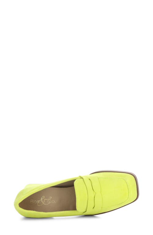 Bos. & Co. Ama Penny Loafer Pump In Yellow