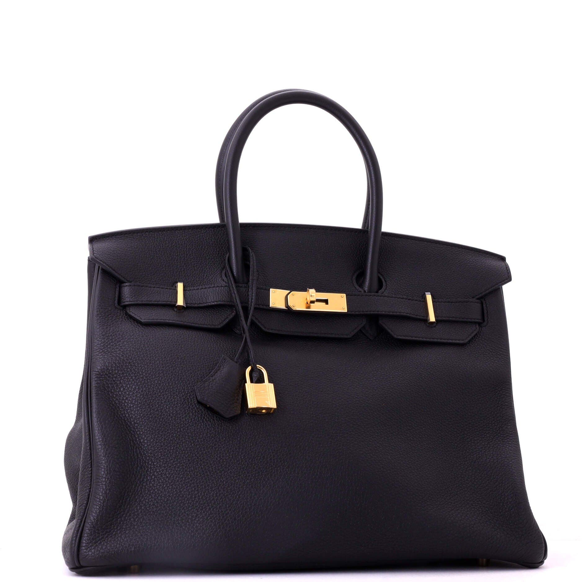 Pre-Owned Hermes Birkin Handbag Black Togo with Gold Hardware 35, Alternate, color, Noir