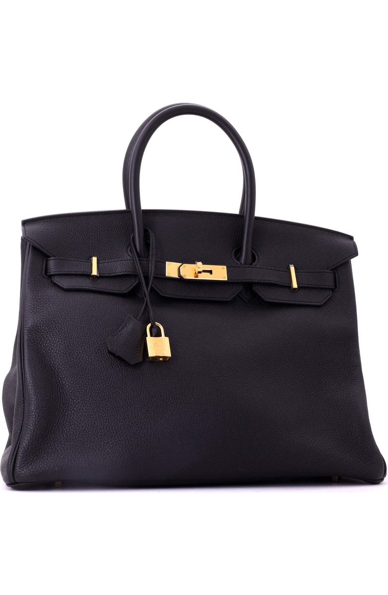 Pre-Owned Hermes Birkin Handbag Black Togo with Gold Hardware 35, Alternate, color, Noir