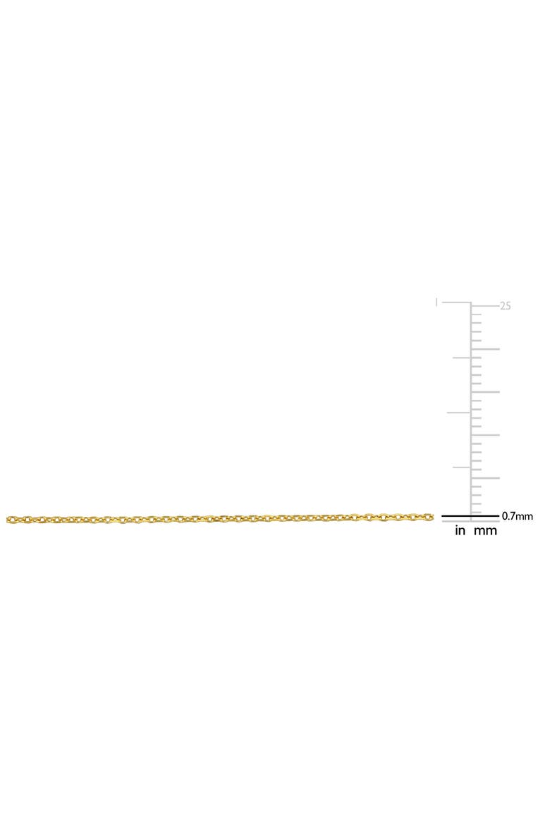 14K Yellow Gold Diamond Cut Cable Chain Bracelet, Alternate, color, GOLD
