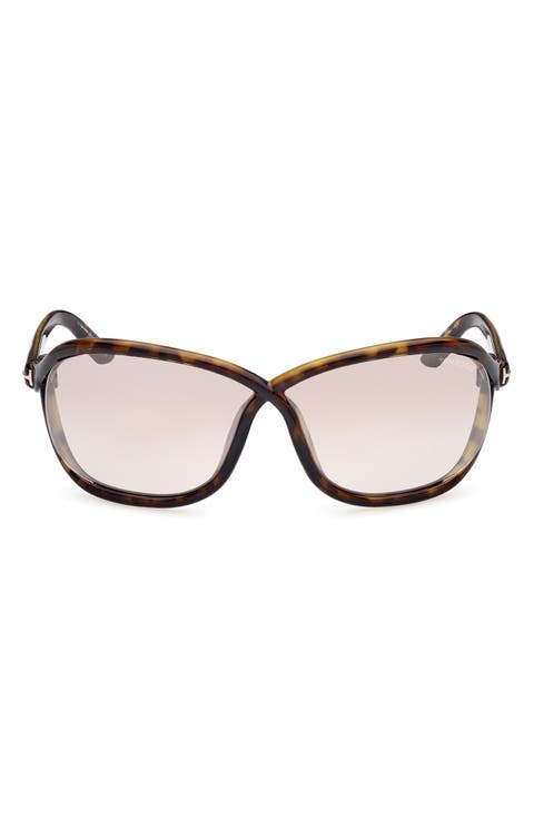 Fernanda 68mm Oversize Butterfly Sunglasses